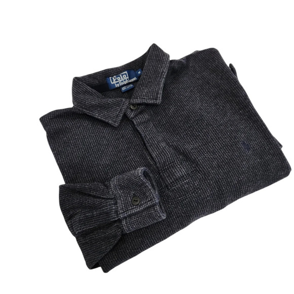 Polo Ralph Lauren Other - Vintage Polo Ralph Lauren Collared Sweater 100% Cotton Knit Black Mens M…